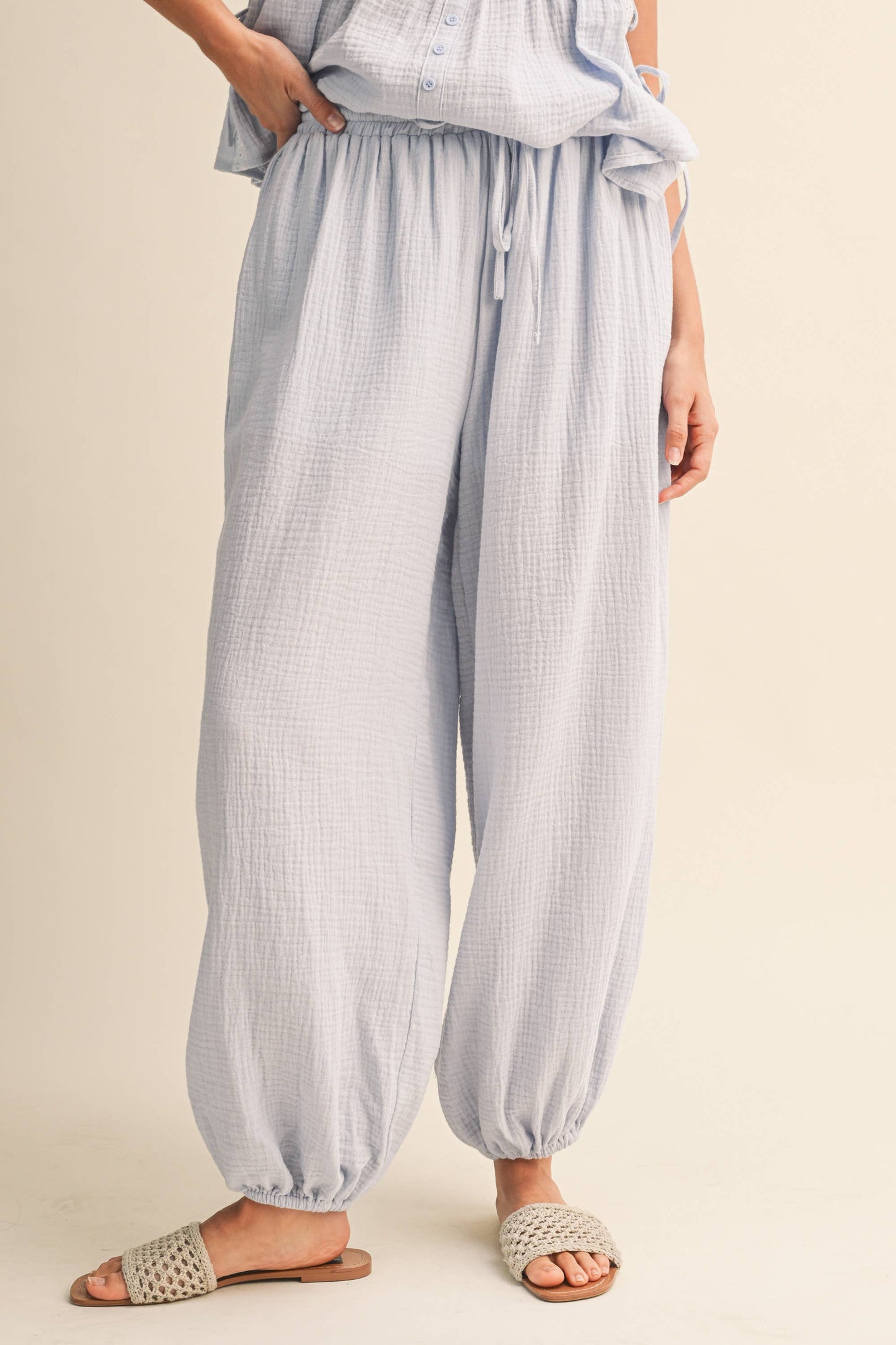 IST6468 TOP EDGE CONTRAST STRAPLESS TOP AND PANTS