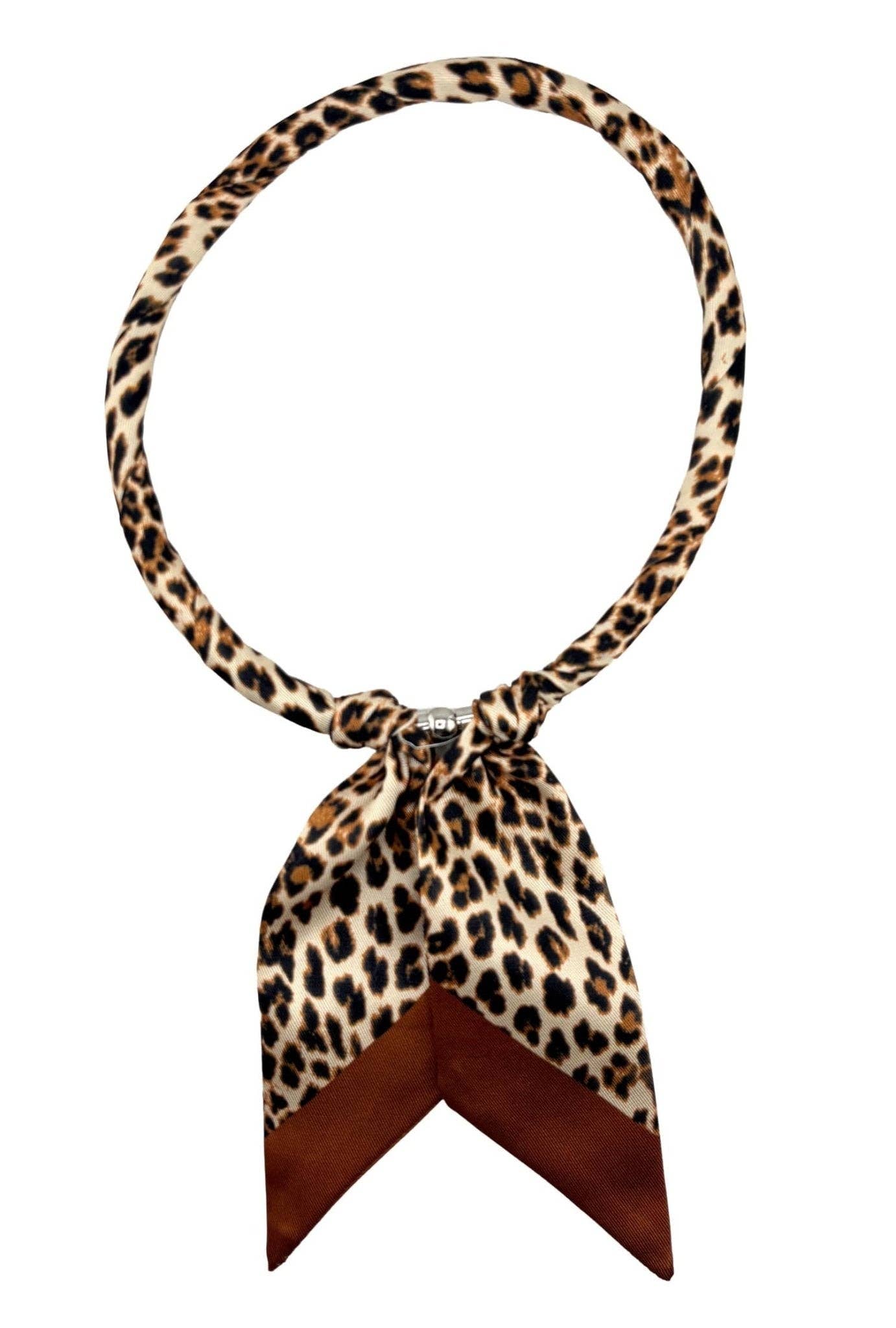 Leopard Print Scarf Necklace