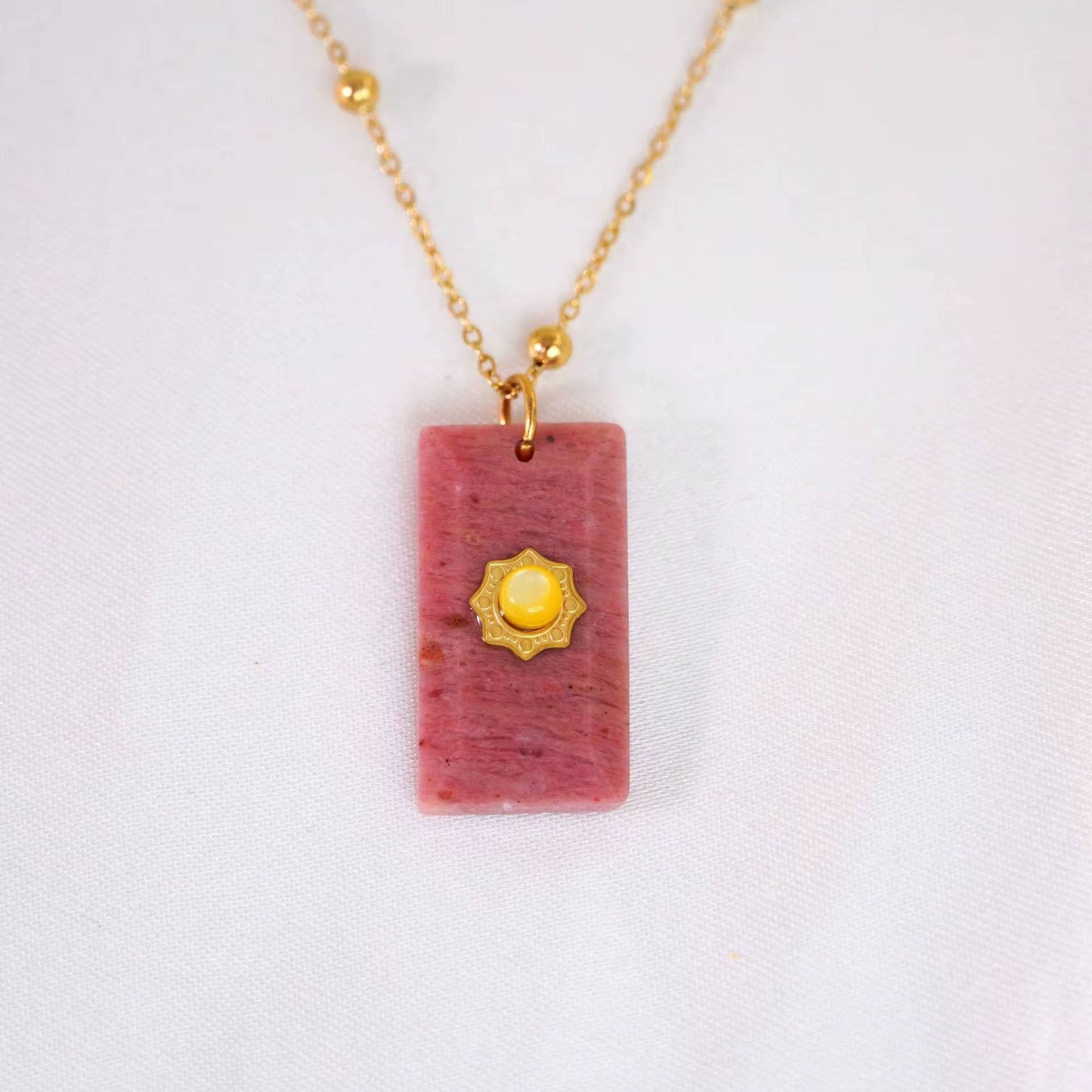 Augusta Antonia- Gemstone- Sun Pendant Necklace
