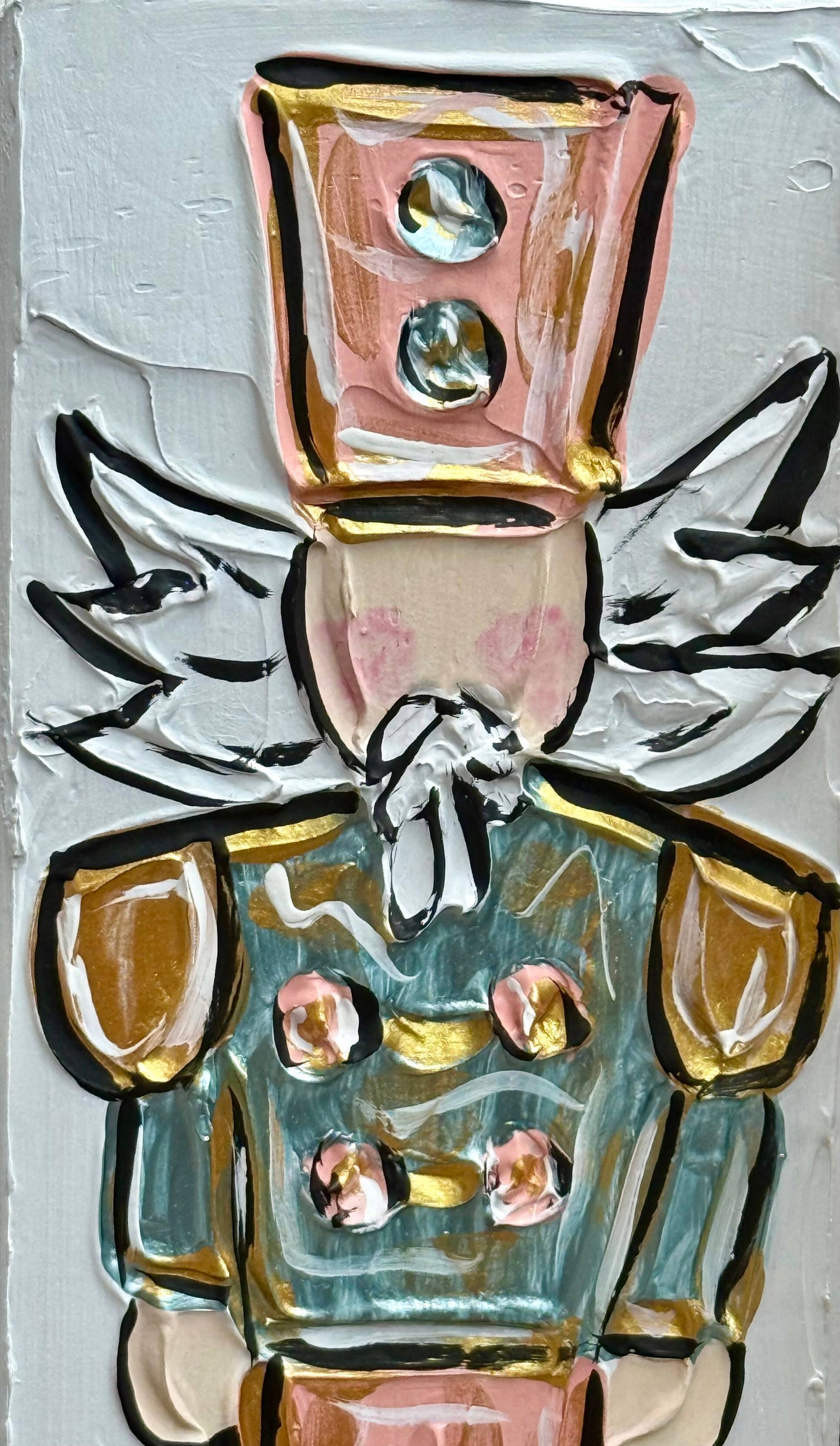 Nutcracker Textured Art Block
