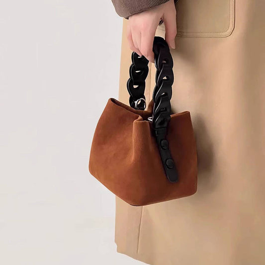 WOVEN VINTAGE DEERSKIN BAG SHOULDER CROSSBODY BAG_
