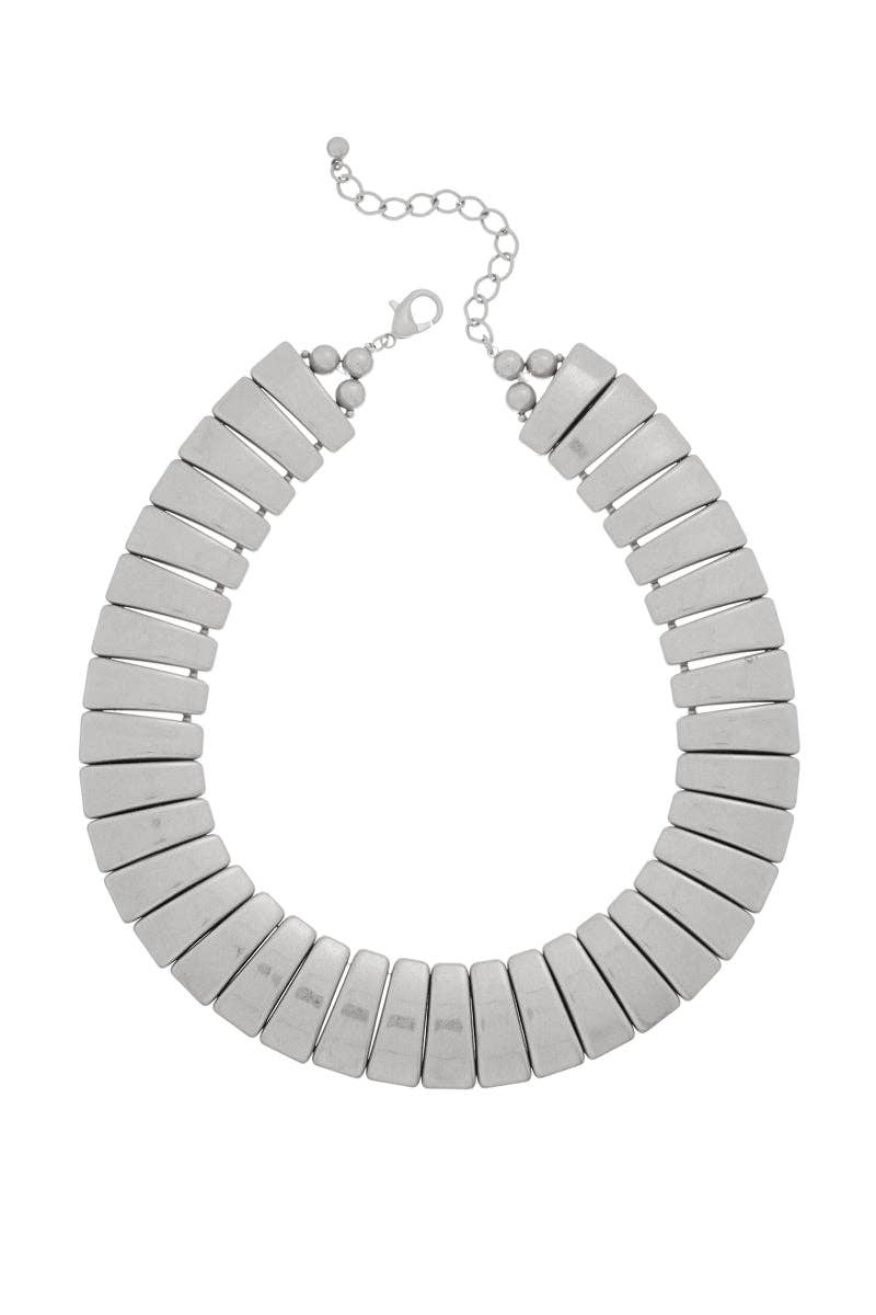 Vintage Metal Domed Shaped Ccb Short Necklace