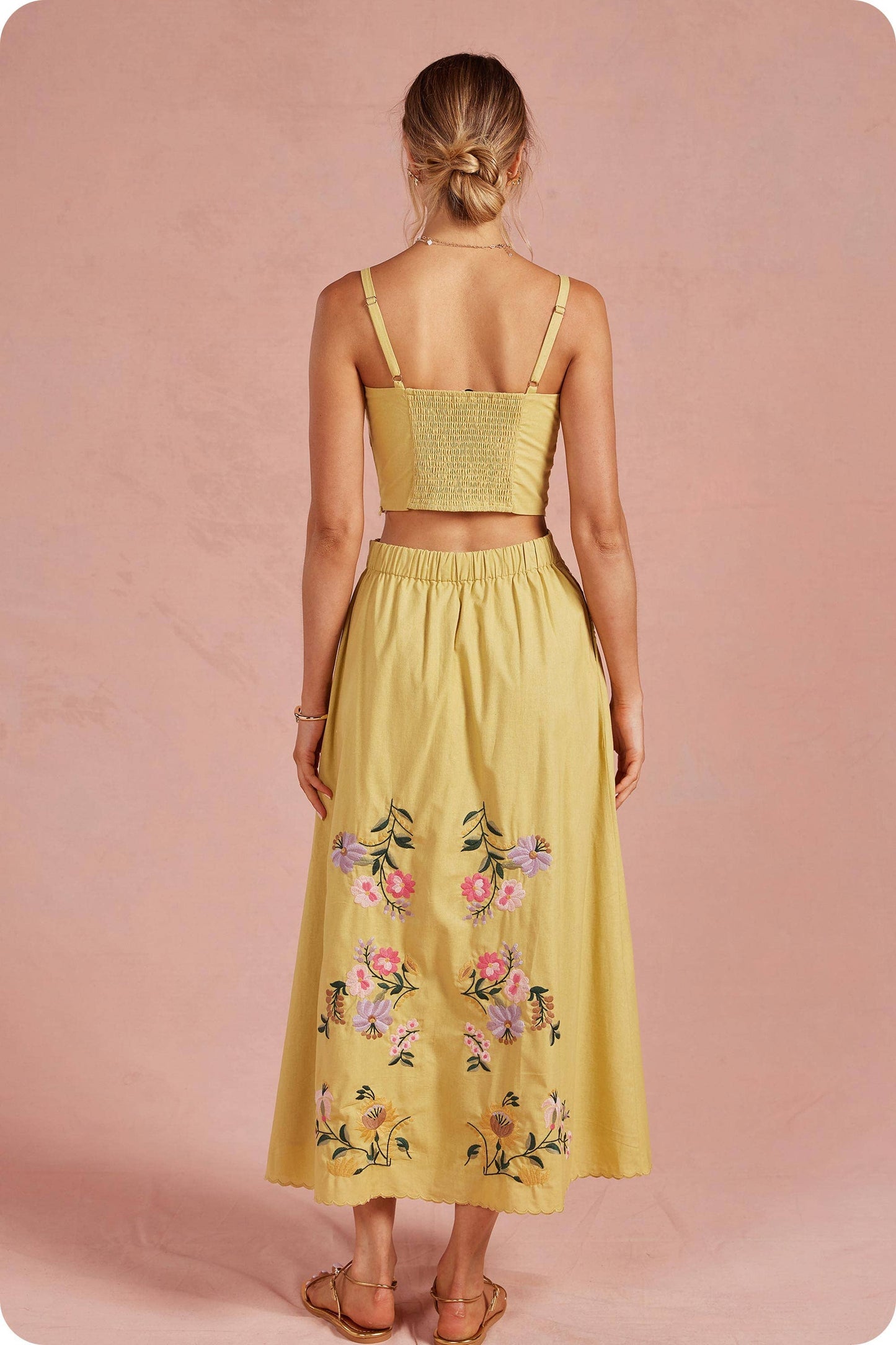 Embroidered Floral Lace Detail  Set