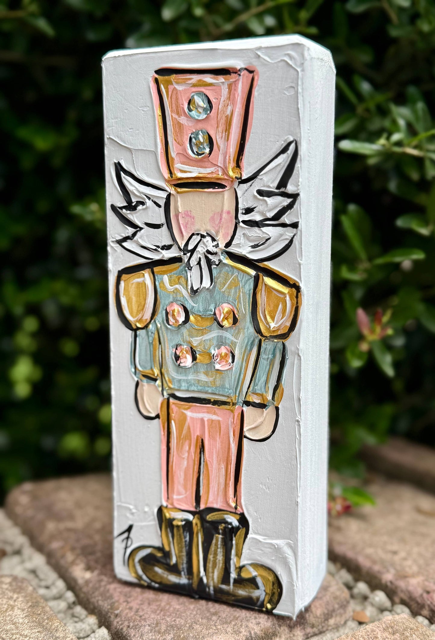 Nutcracker Textured Art Block