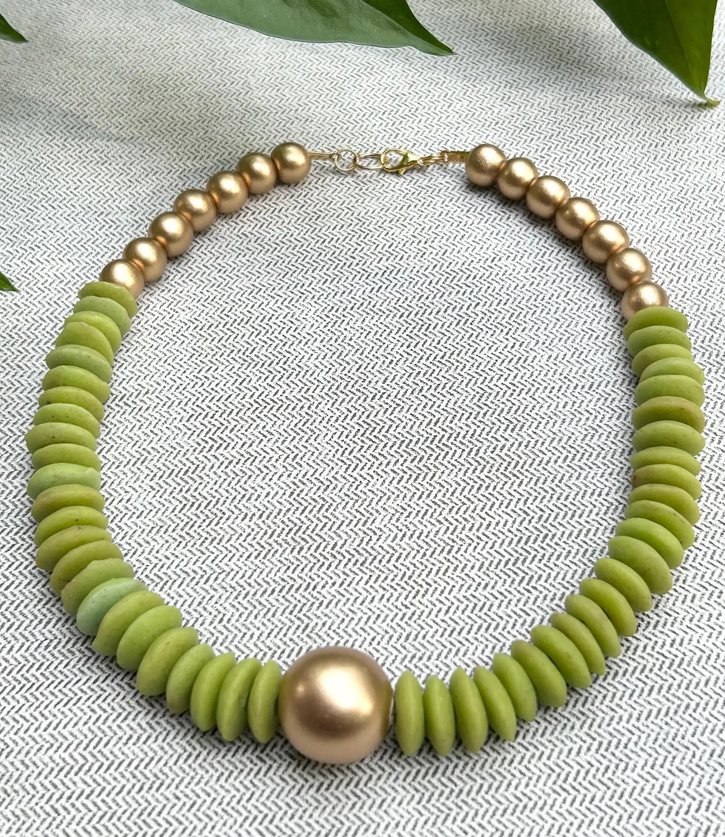 Lime green statement necklace