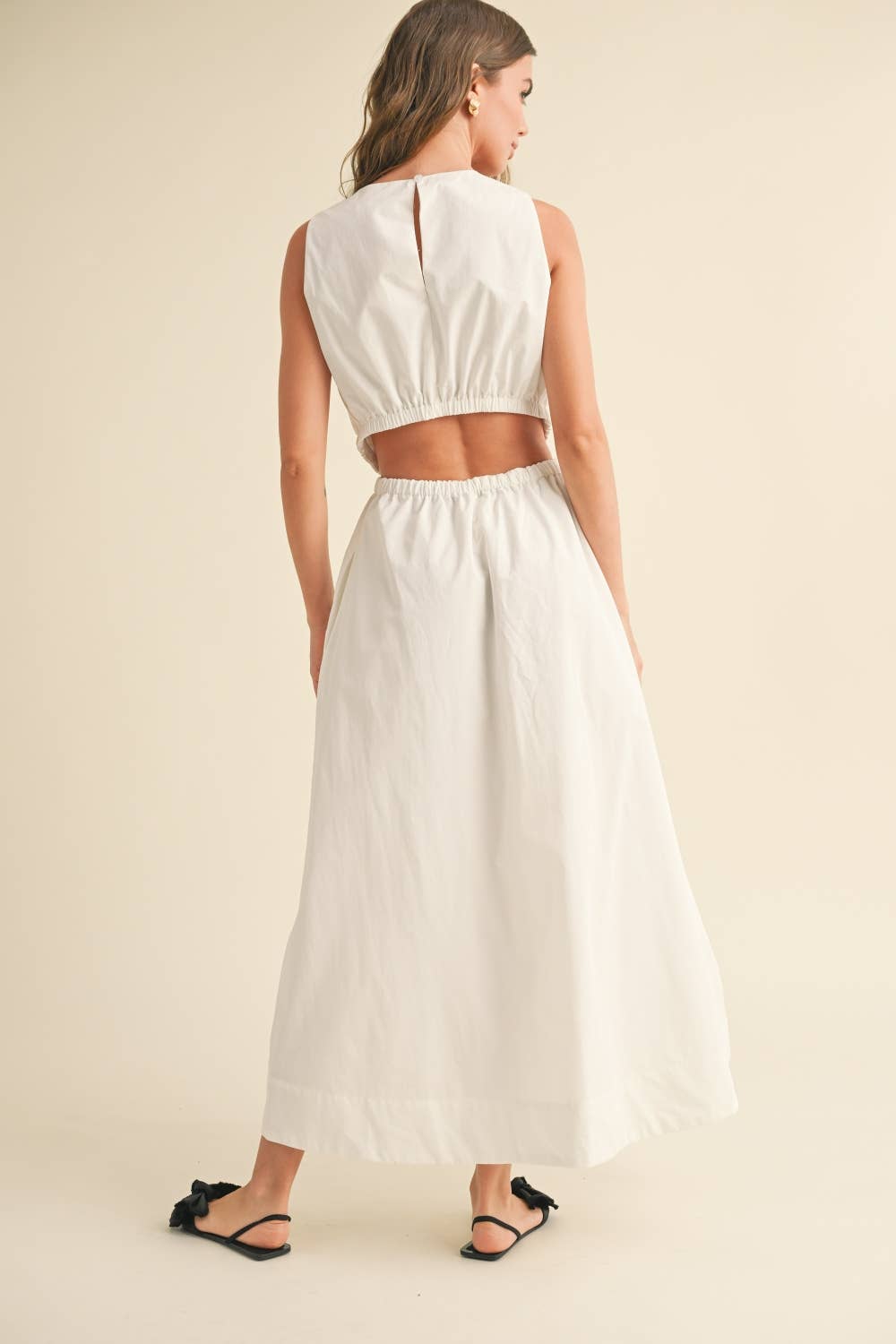 OPEN BACK WOVEN DRESS