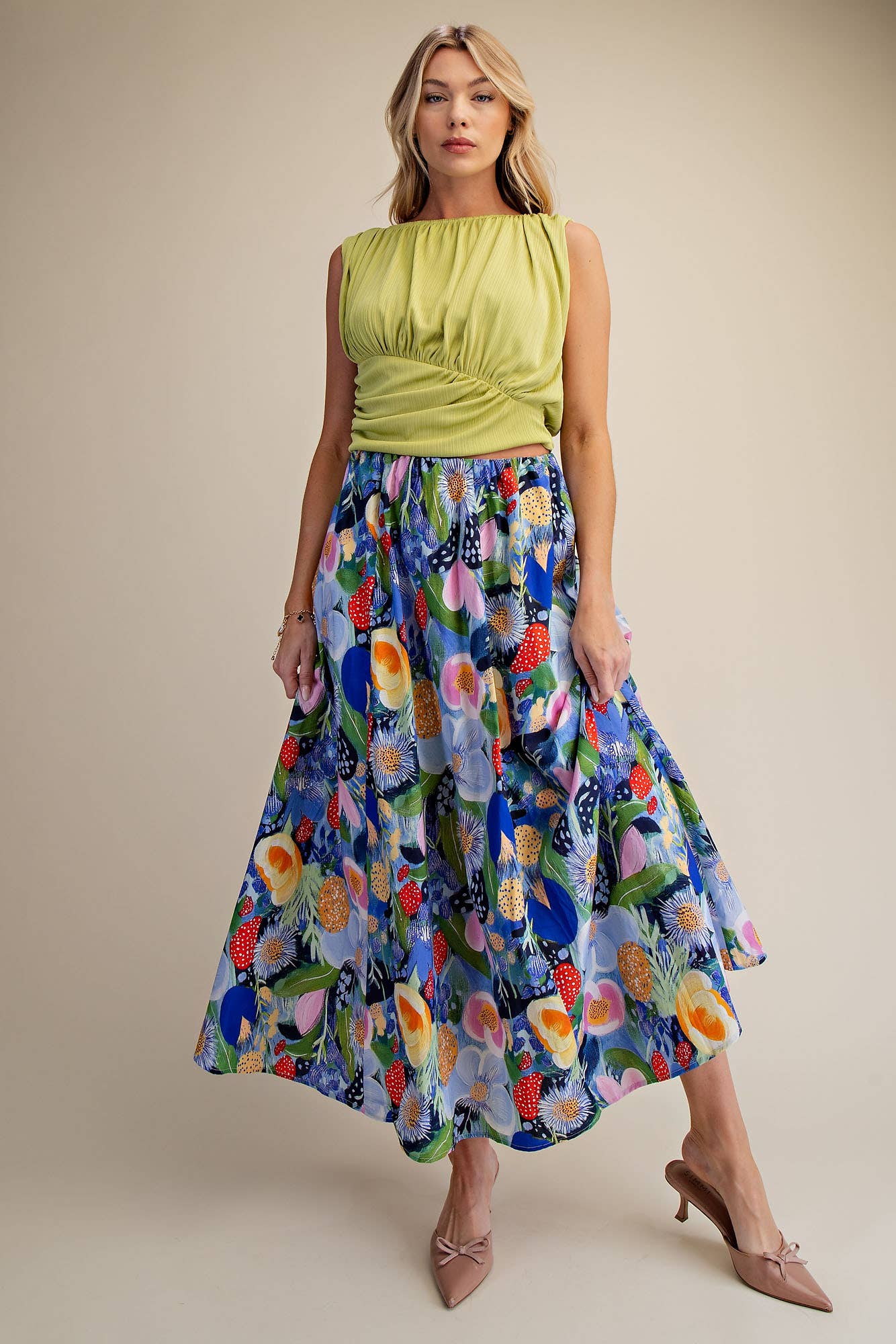 Floral Midi Skirt
