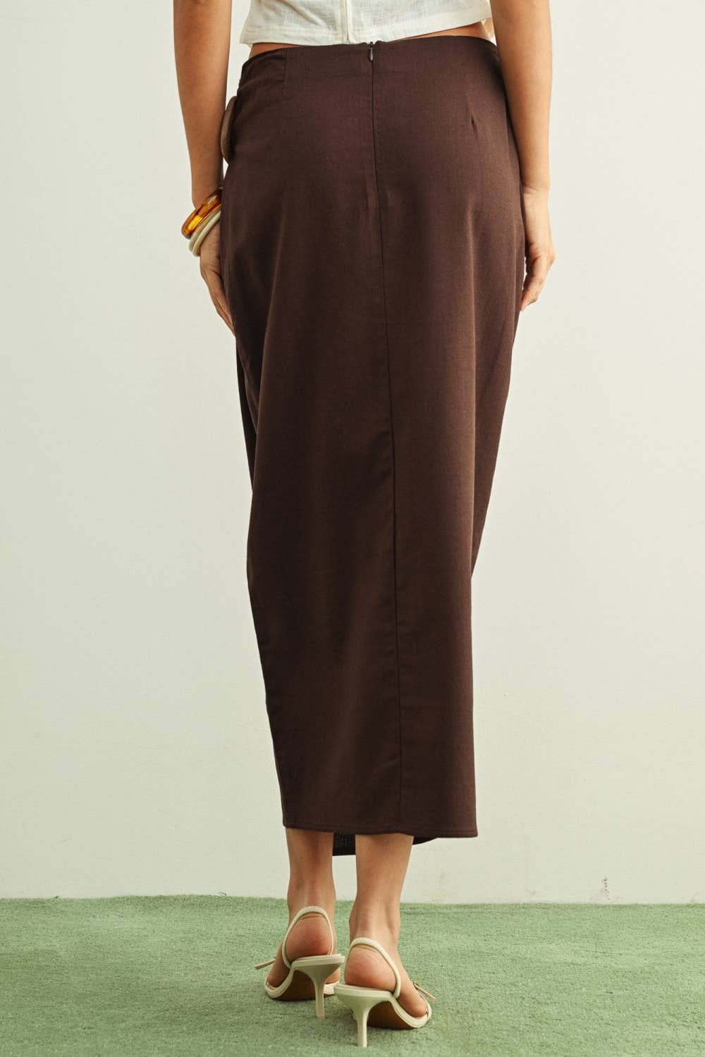 LINEN WRAP SKIRT