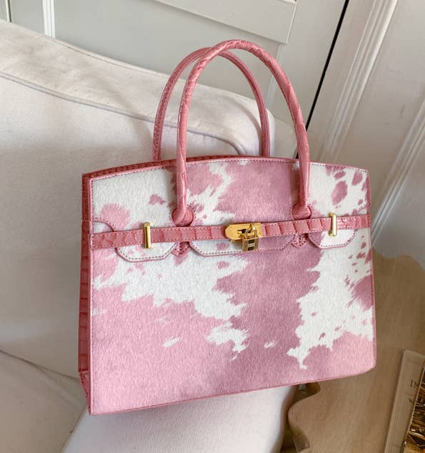 Cow Print Tote Bag Handbag