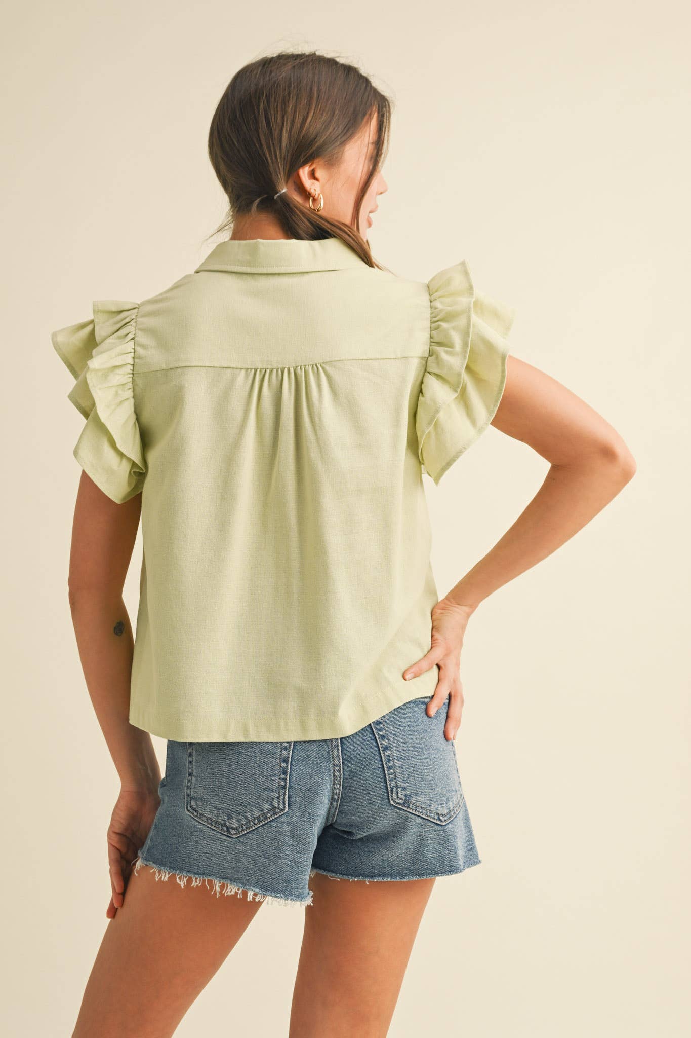 EMBROIDERED Lime Cut Out