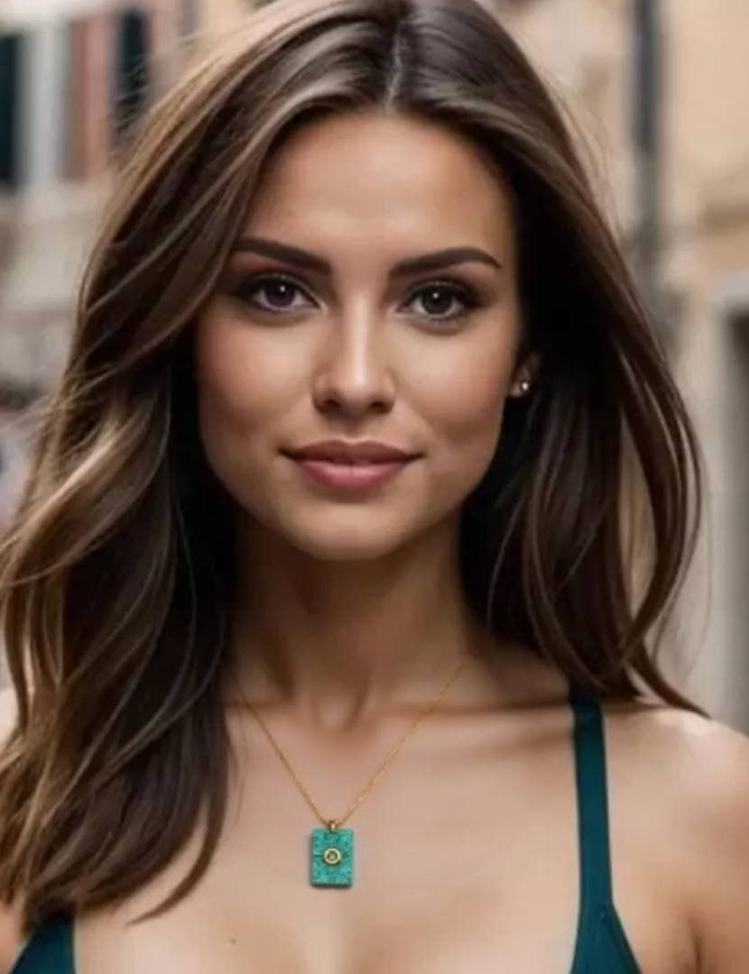 Augusta Antonia- Gemstone- Sun Pendant Necklace