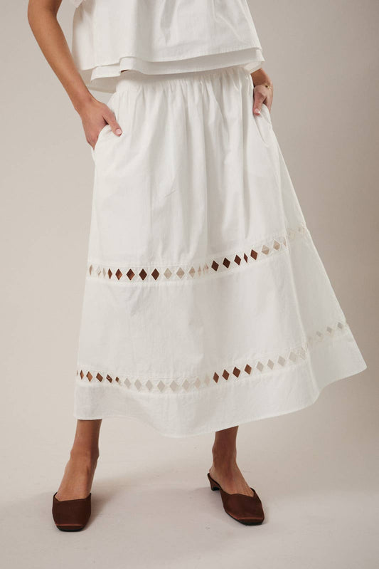 CUT OUT MIDI SKIRT