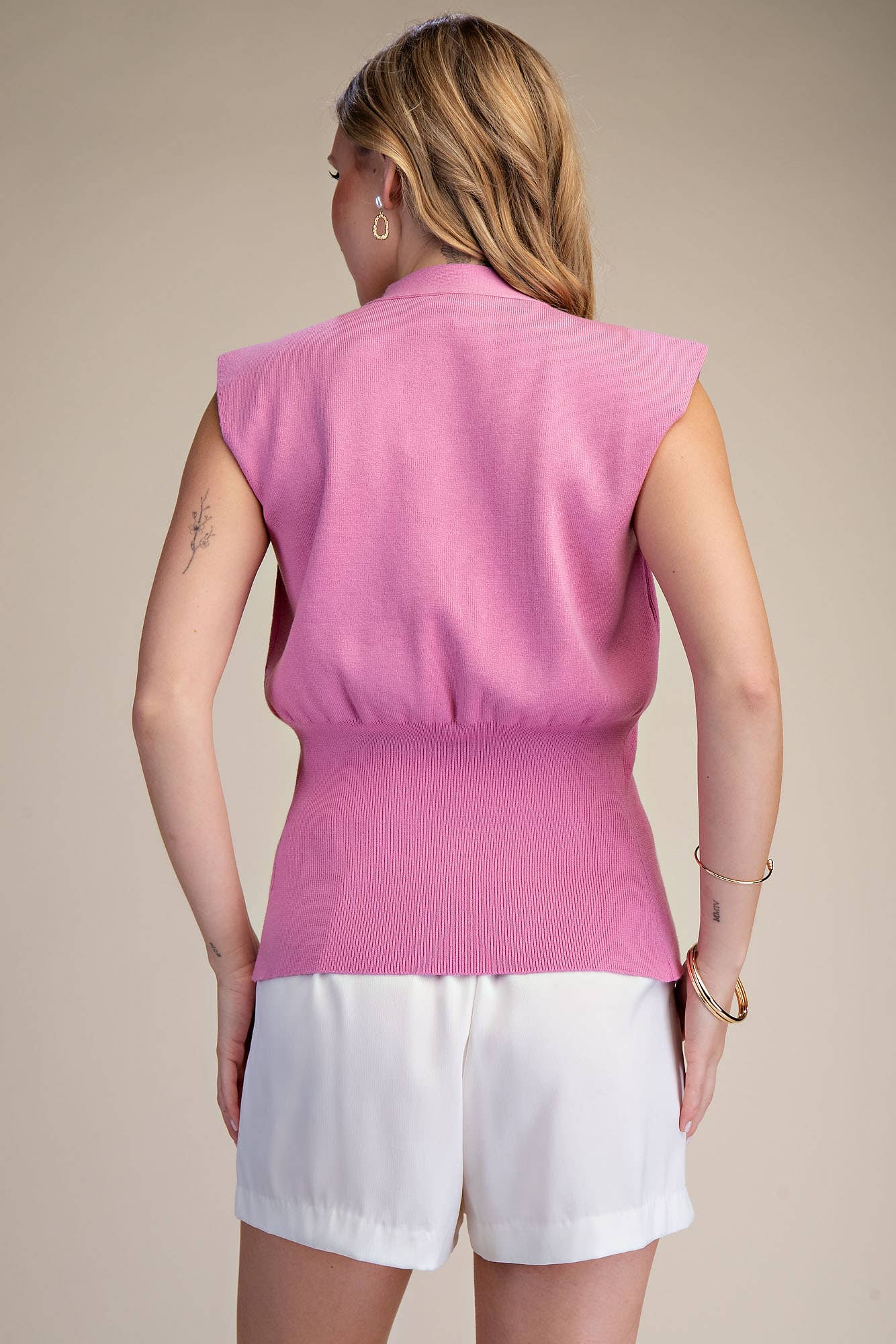 Sleeveless V-Neck Knit Vest