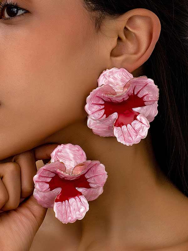 Flower Geometric Earrings