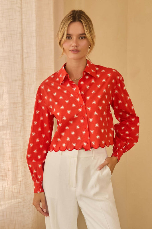 Heart Poplin Shirt
