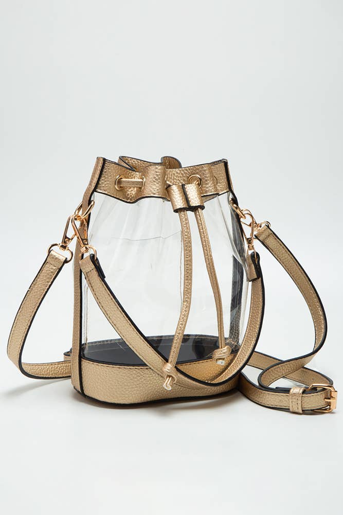 Clear Crossbody Bucket Bag