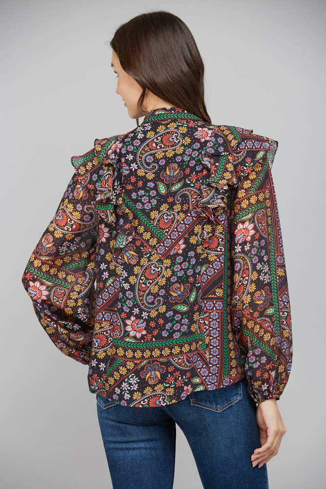 RUFFLE DETAIL BLOUSE