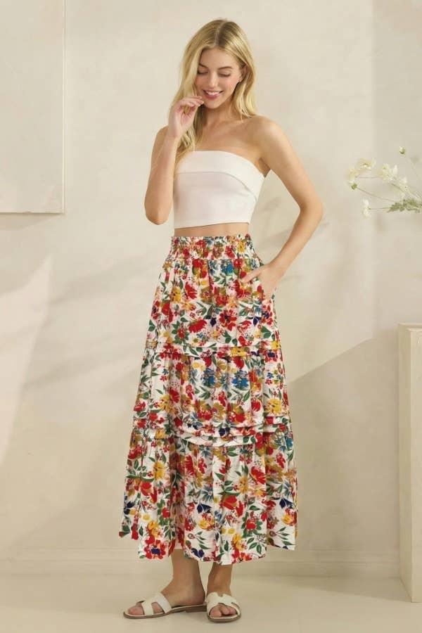 Primary Colored Tiered Maxi