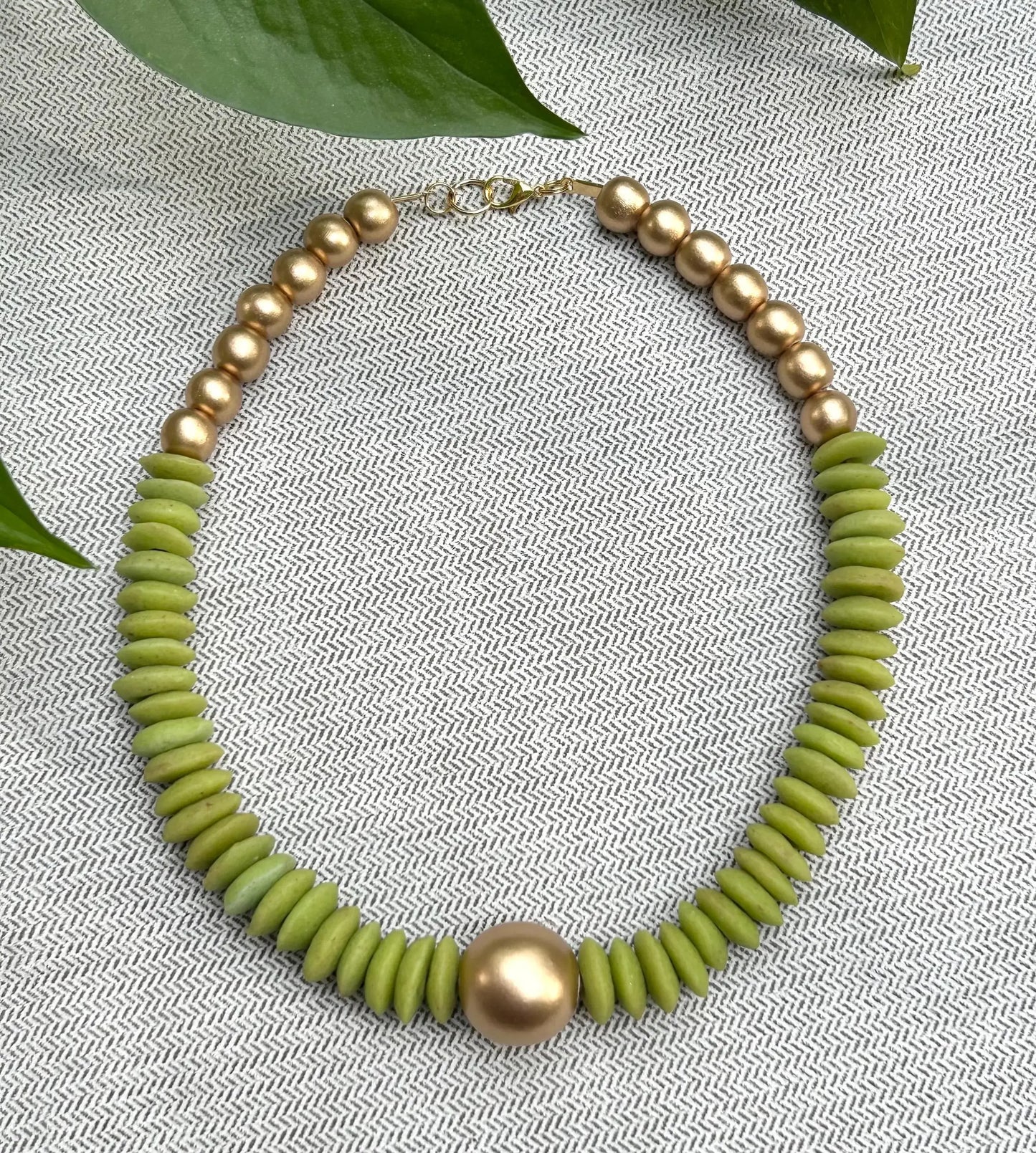 Lime green statement necklace