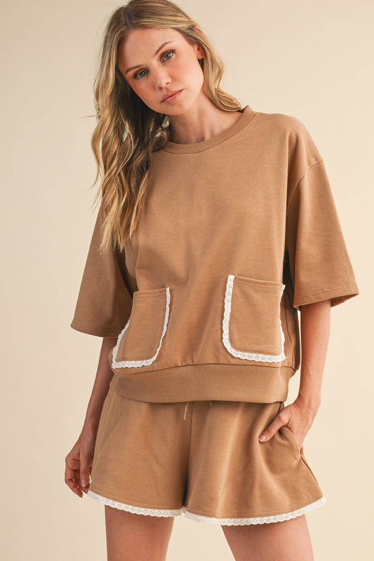 EYELET LACE DETAIL SET