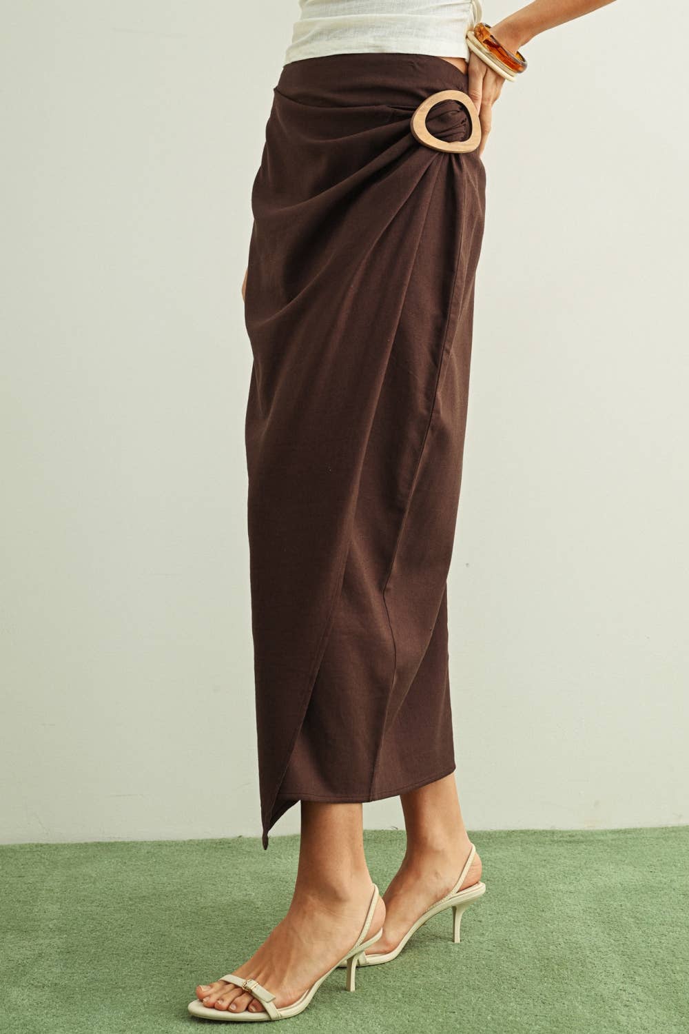 LINEN WRAP SKIRT
