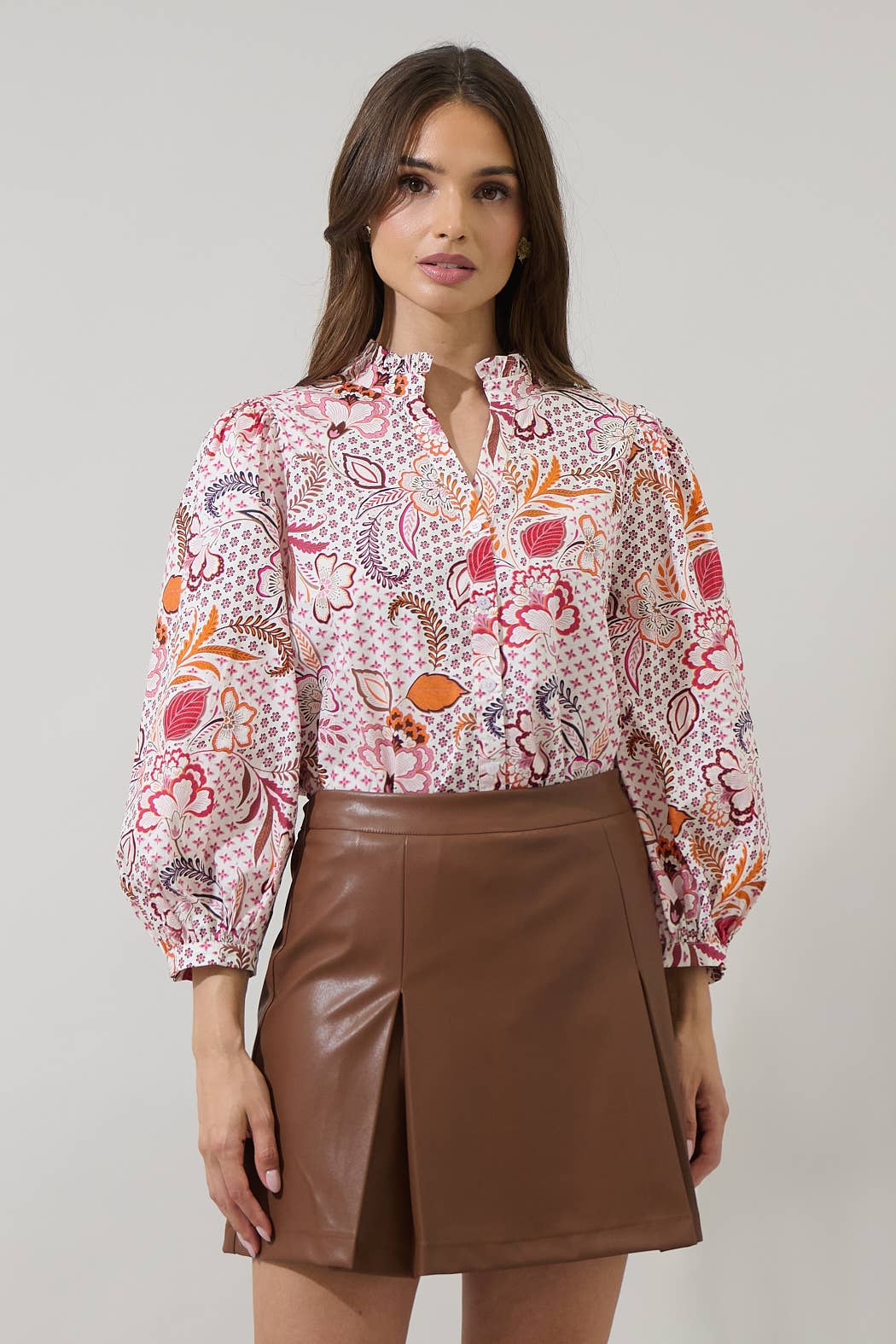 Hendry Floral Ima Button Up Top
