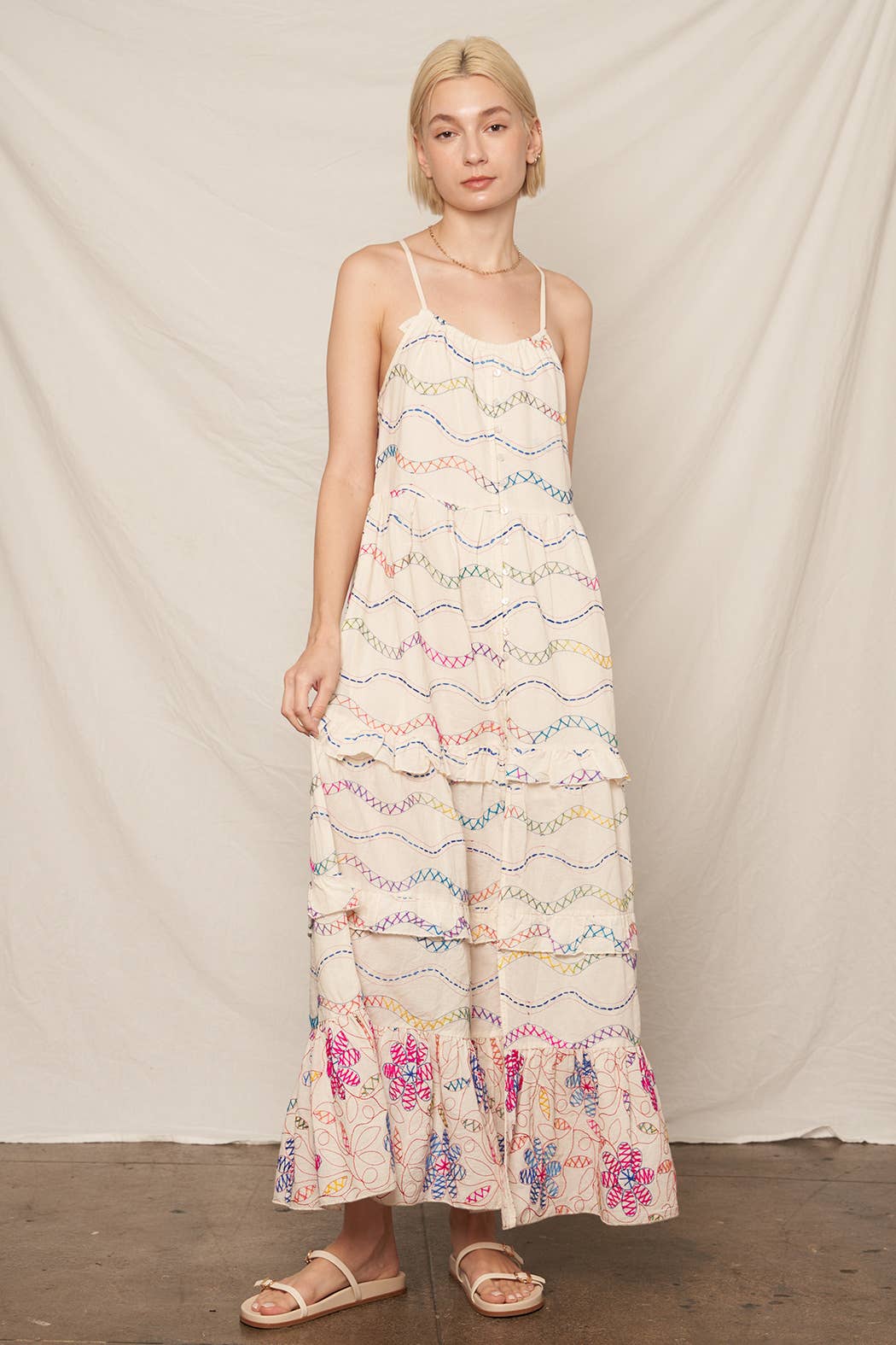 Multicolor Tiered Maxi Dress