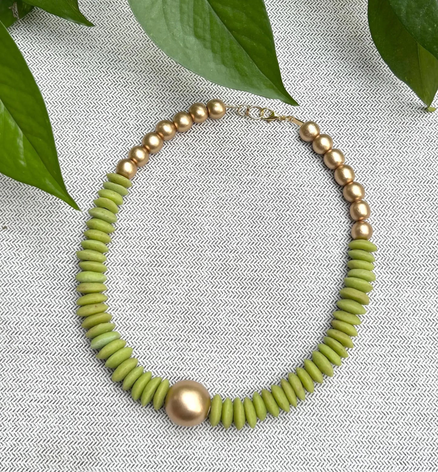 Lime green statement necklace