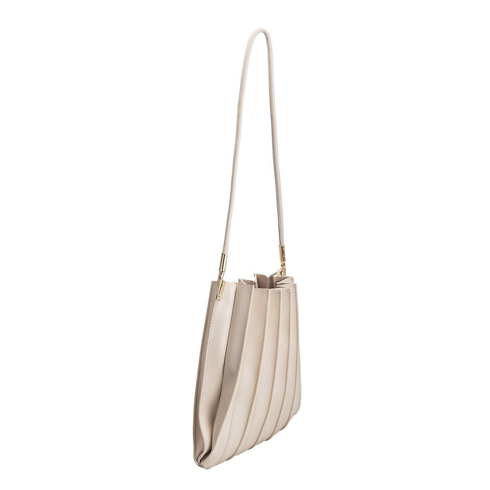 Carrie Bone Pleated Vegan Shoulder