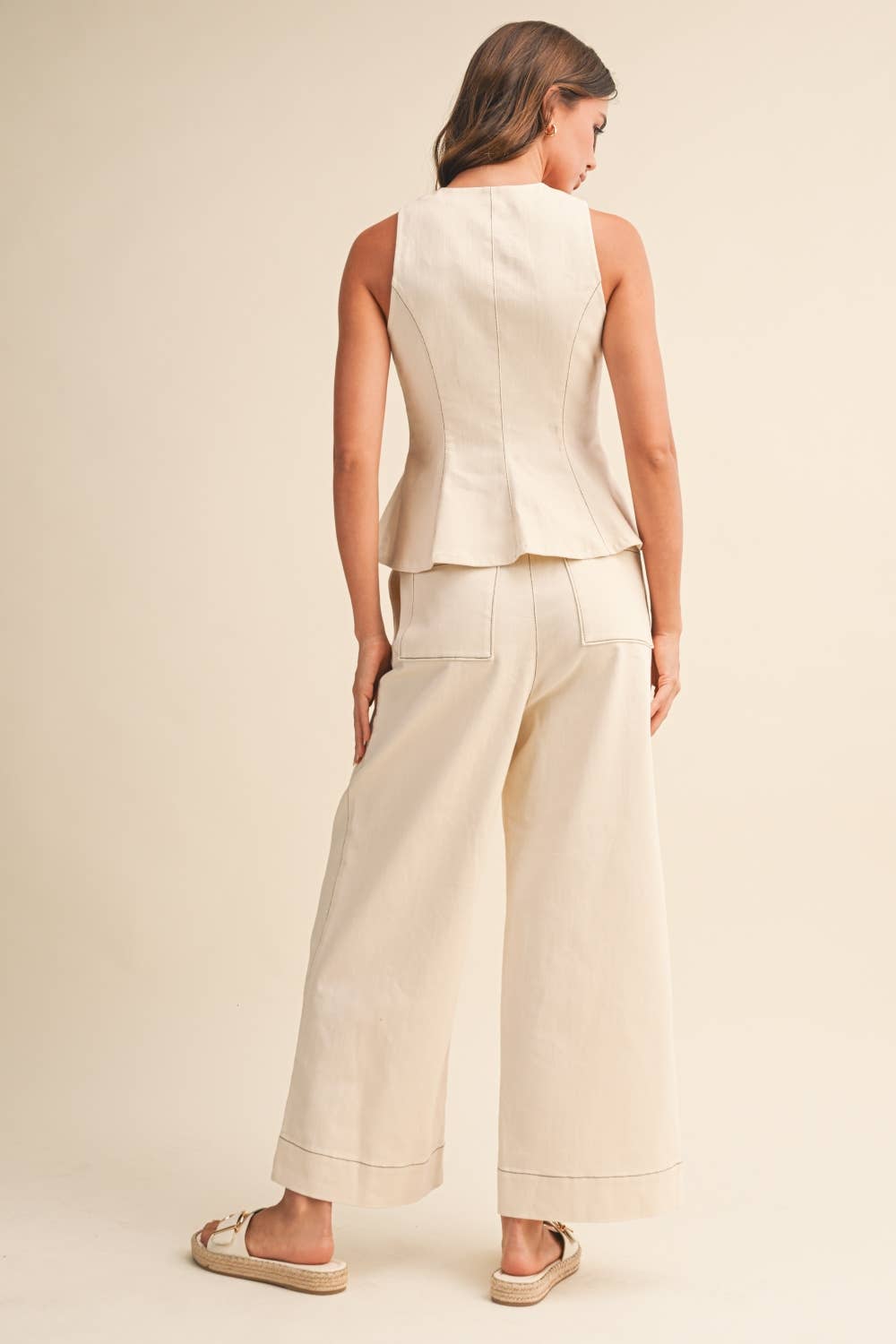 Peplum Top AND STRAIGHT PANTS SET