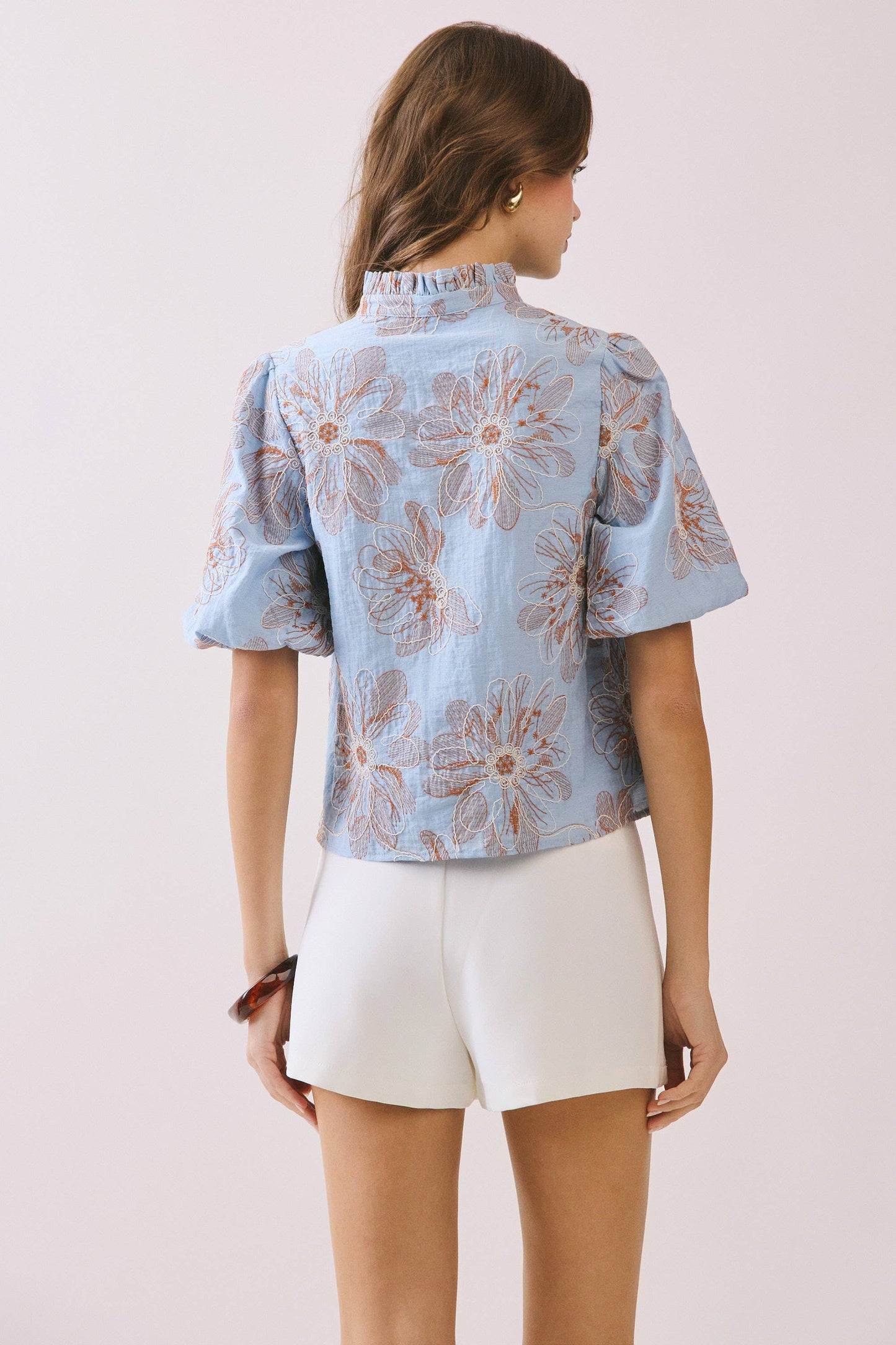 Floral Split Neck Top