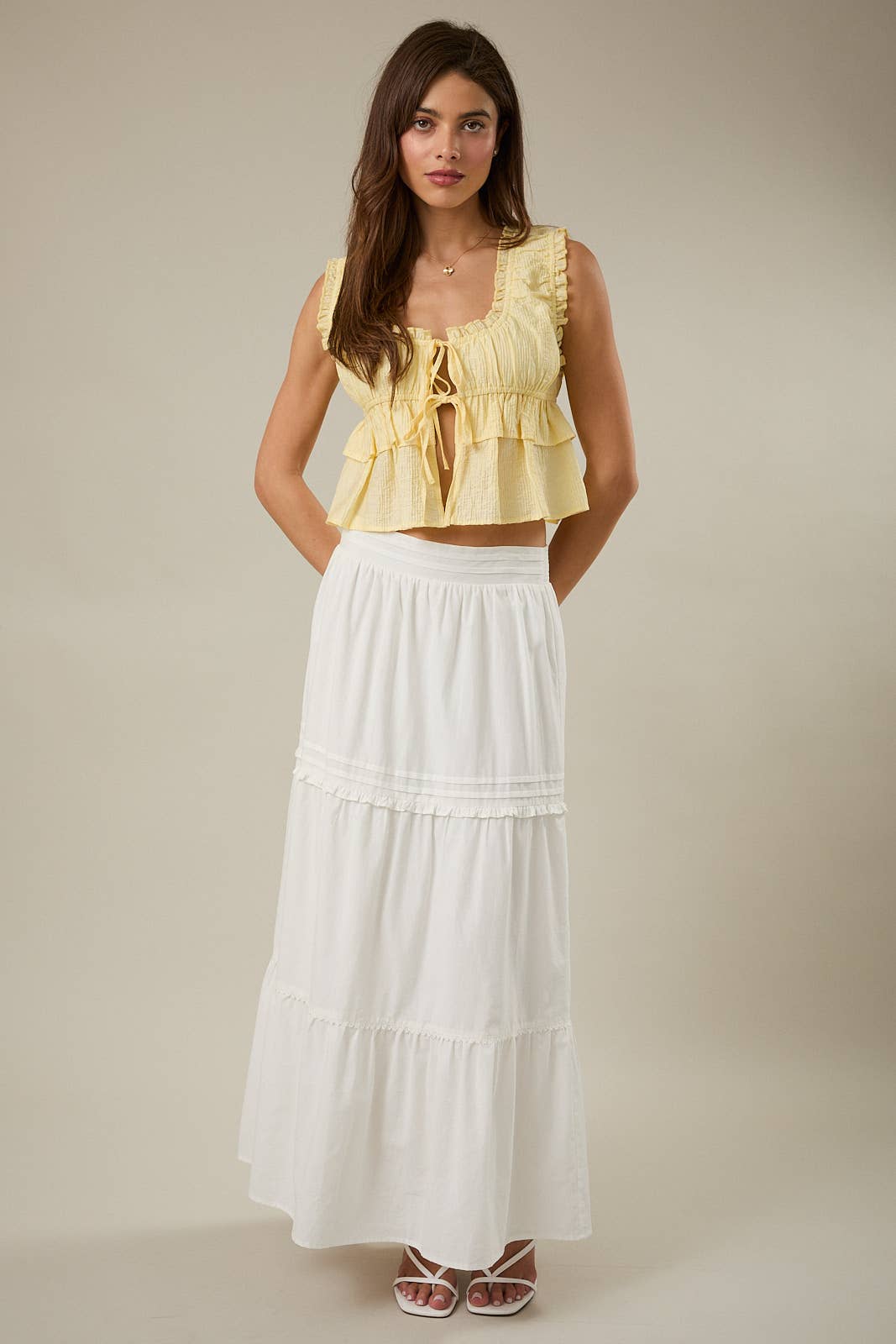 PLEATED MAXI SKIRT
