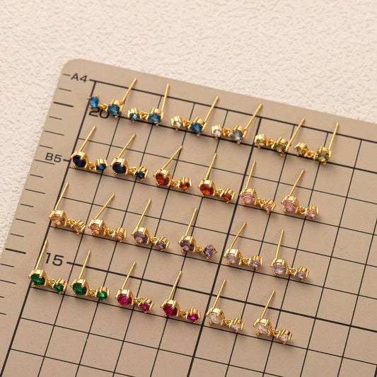 Birthstone Stud Earrings
