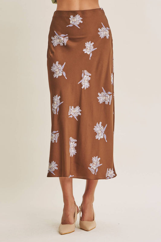 FALL FLORAL MIDI SKIRT