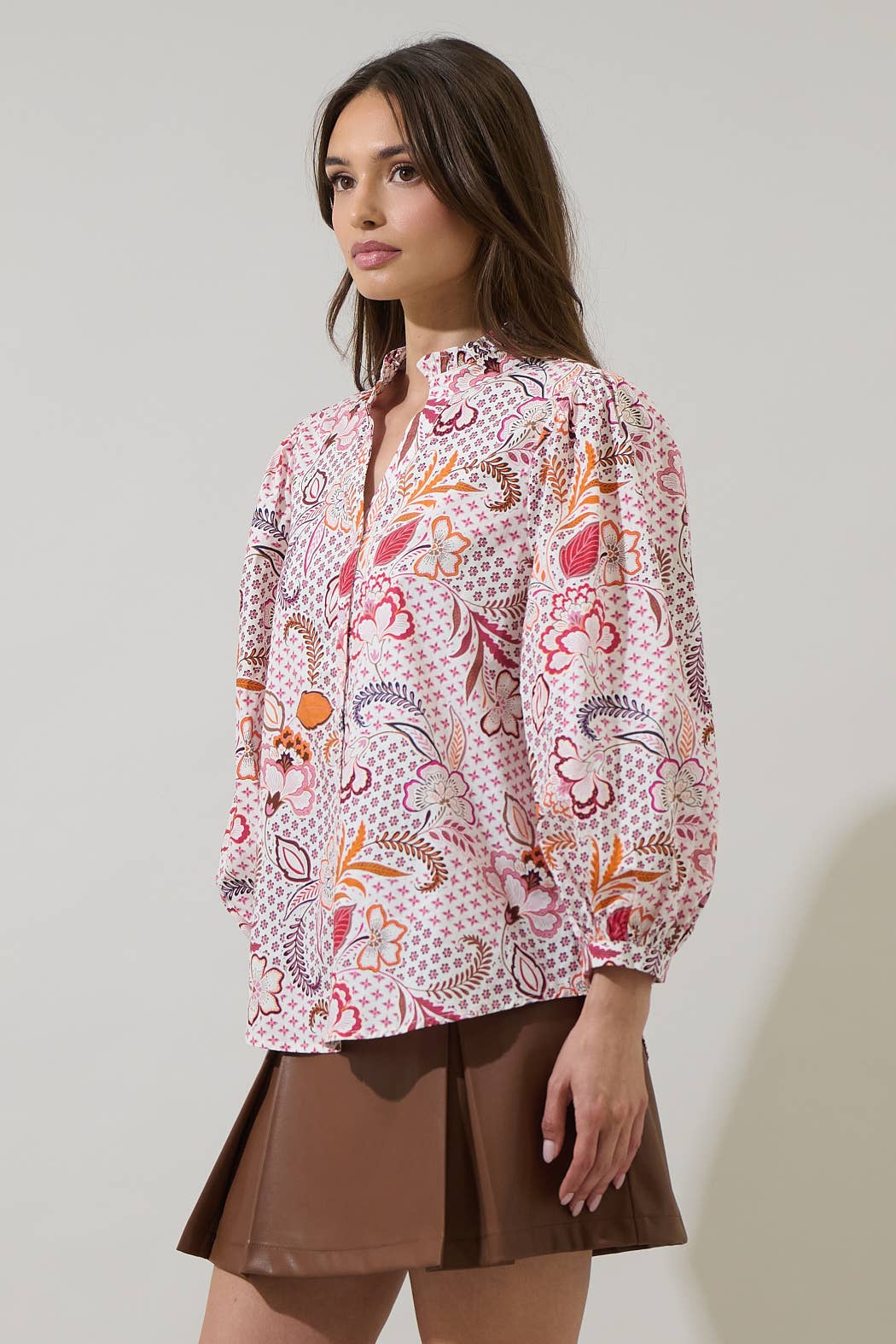 Hendry Floral Ima Button Up Top