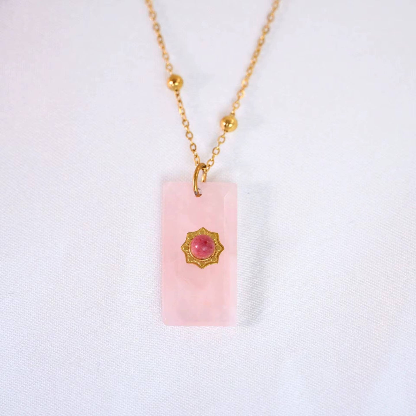 Augusta Antonia- Gemstone- Sun Pendant Necklace