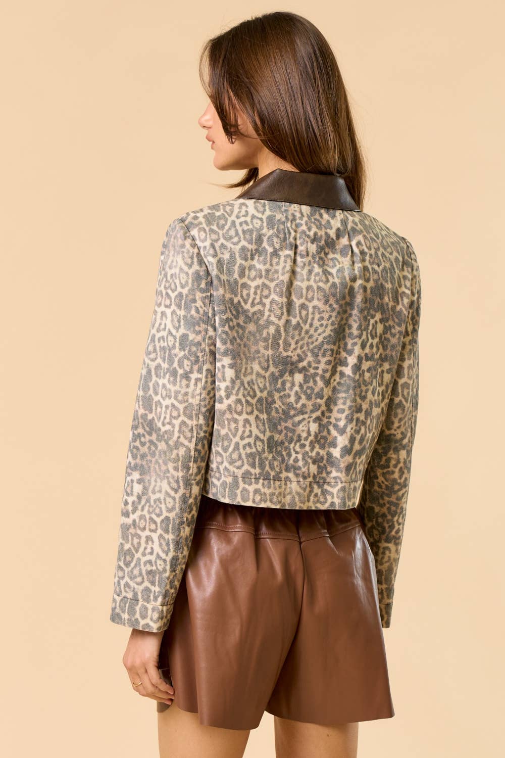 Leopard Button-Down Jacket