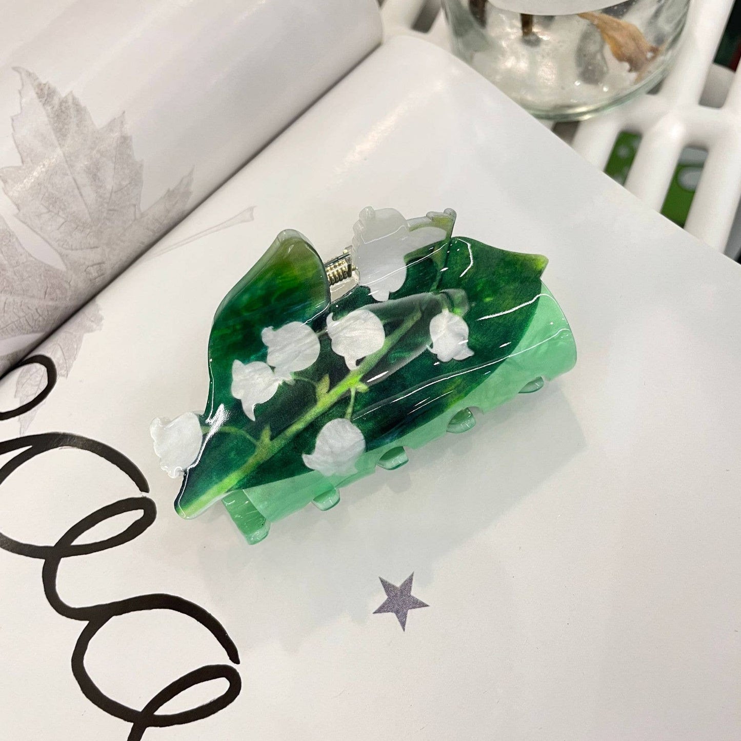 Dopamine-Style Floral Hair Clip Holiday Hair Accessory