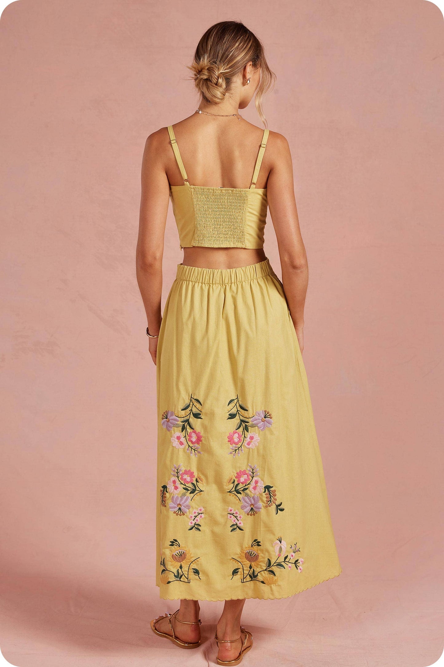 Embroidered Floral Lace Detail  Set