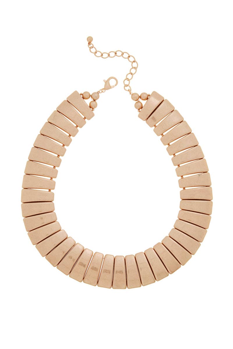 Vintage Metal Domed Shaped Ccb Short Necklace