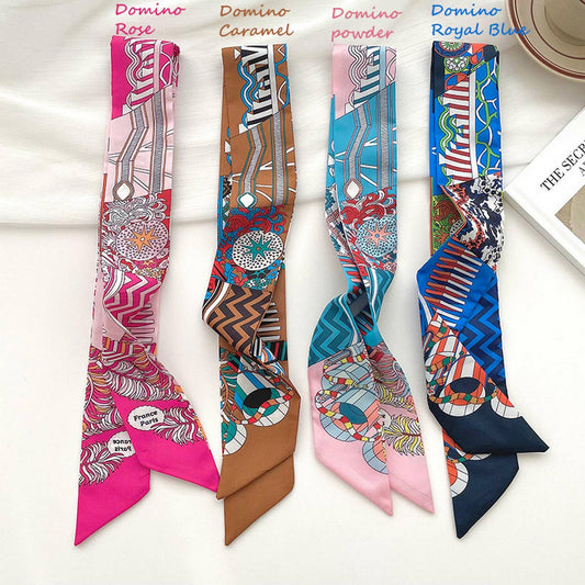 RETRO LONG TIE BAG HANDLE RIBBON SCARCF