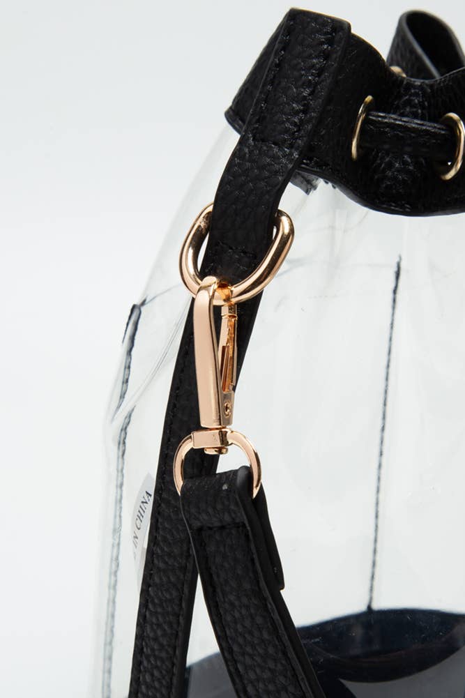 Clear Crossbody Bucket Bag