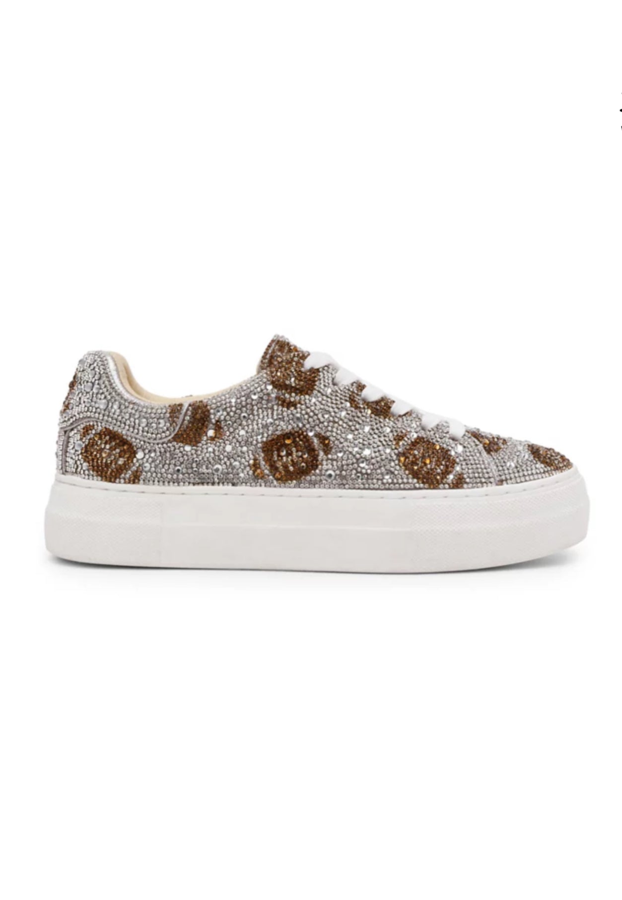Betsey Johnson Sidny Silver Football Sneaker