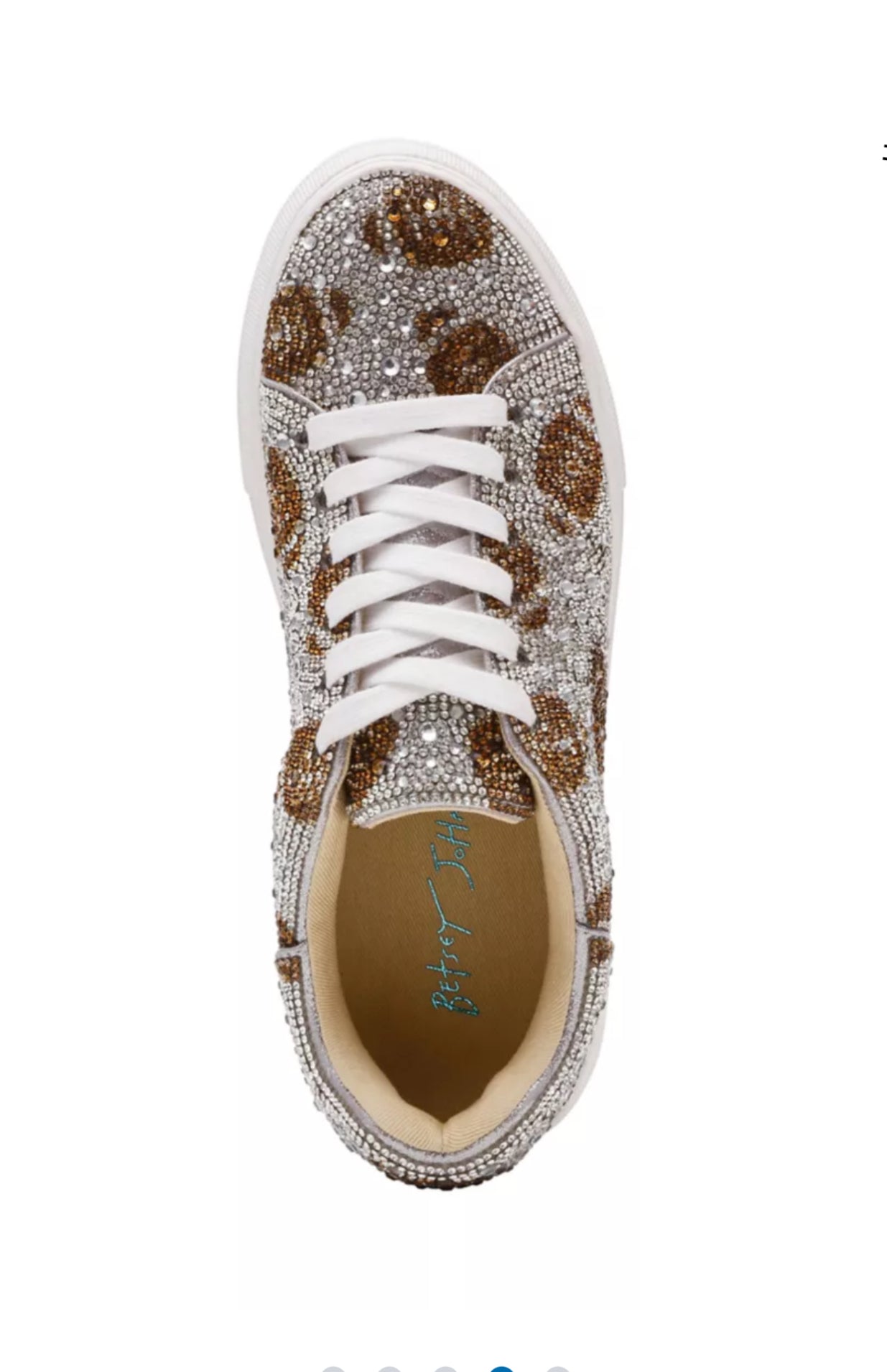 Betsey Johnson Sidny Silver Football Sneaker