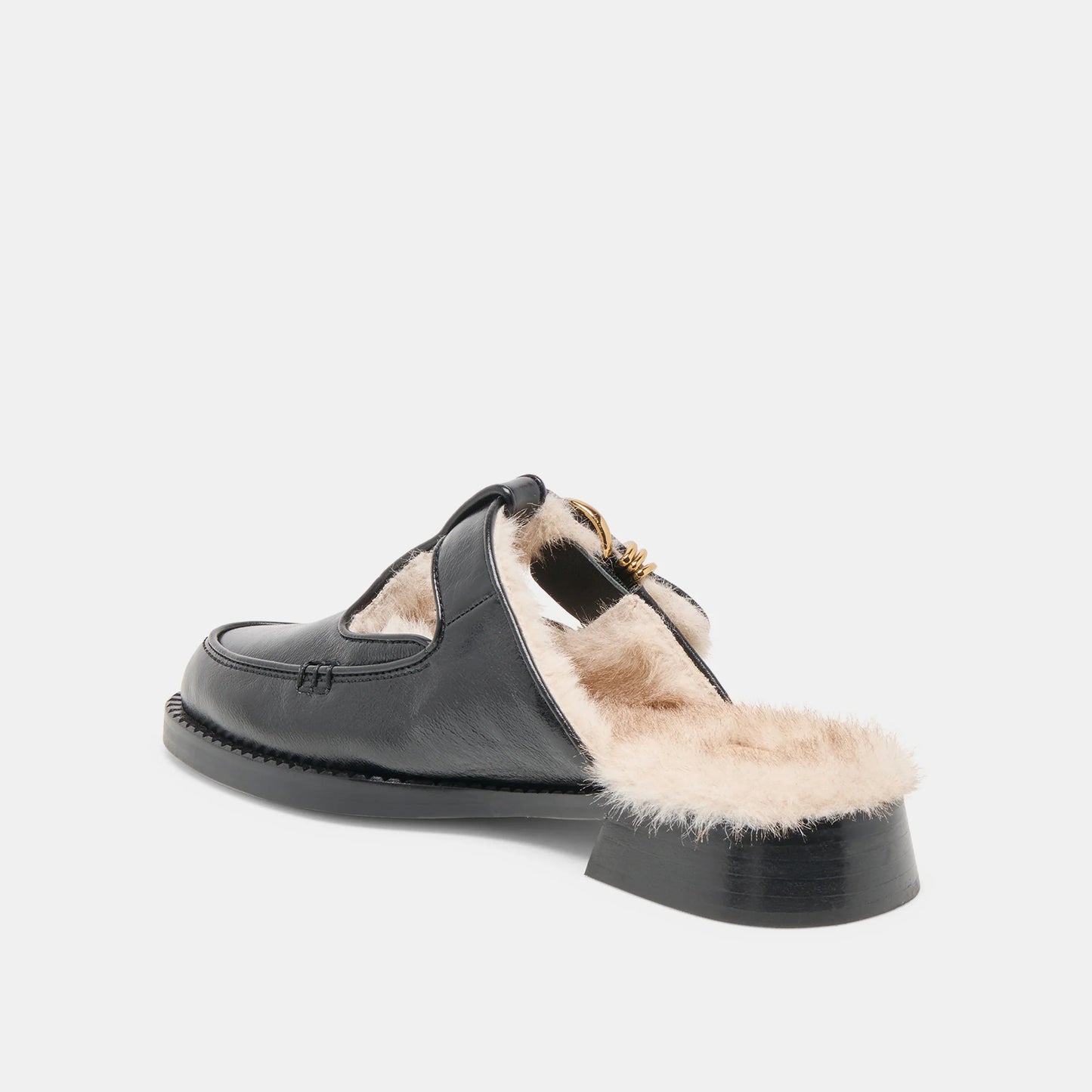 Harlah Plush Black Leather