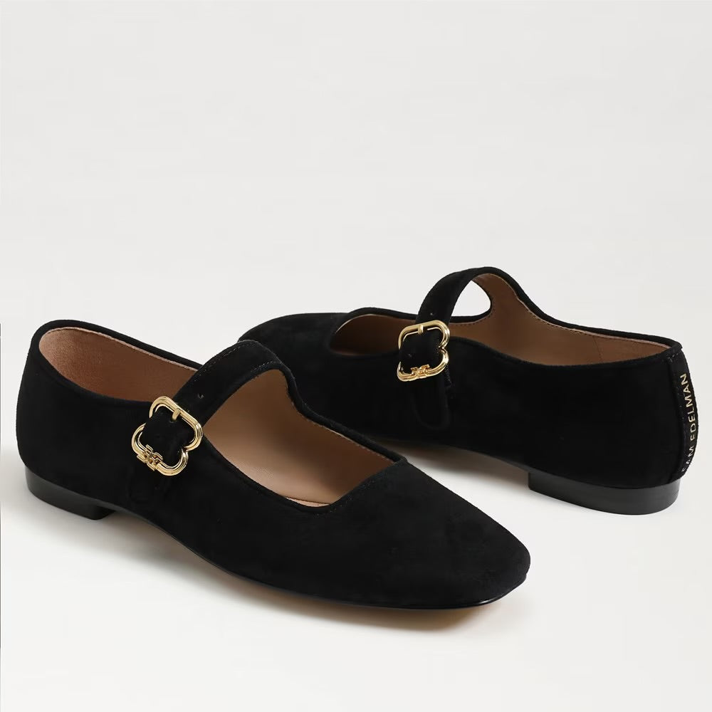 Michaela Black Suede Mary Jane