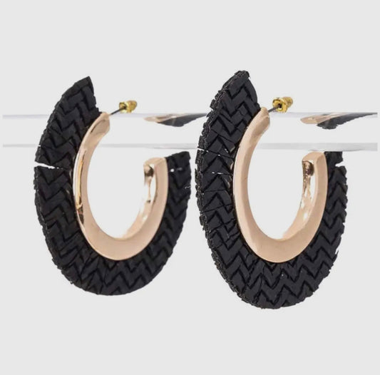 Snake Print Hoops