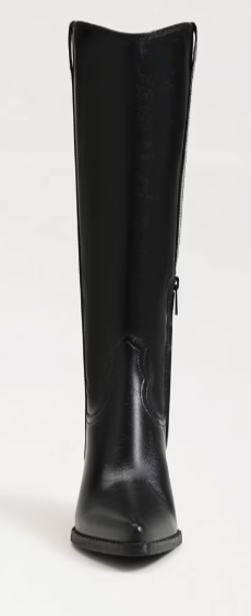 Wyatt Knee High Boot - Black Leather