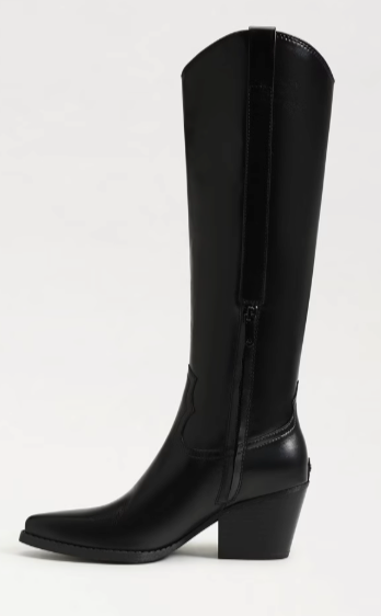 Wyatt Knee High Boot - Black Leather