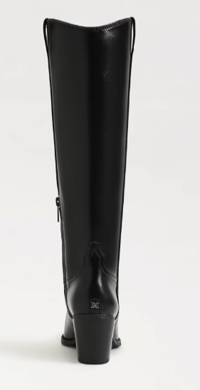 Wyatt Knee High Boot - Black Leather